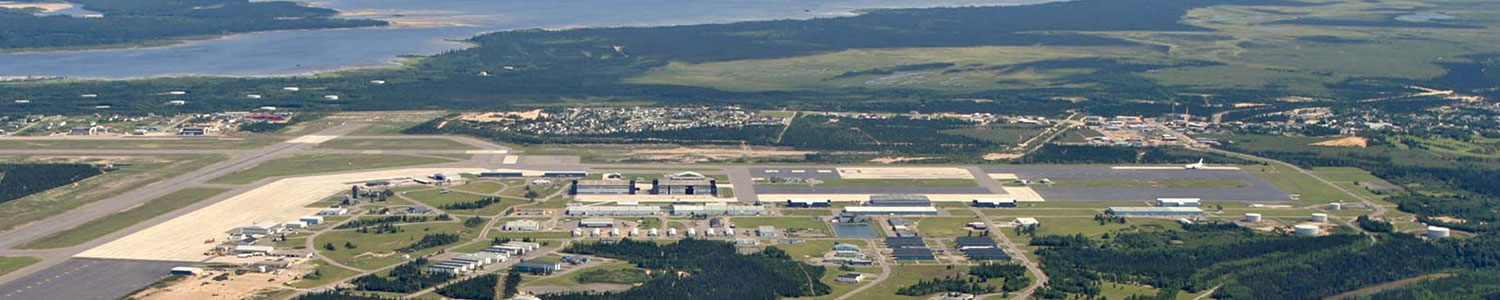 CBO_News-Header-Canadian_Frontier_Services An aerial photograph of CFB Goose Bay.
