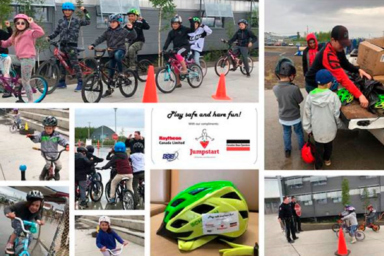 CBO_News-Images-Inuvik_Bike_Helmet_Write_up Photo carousel of Initiative of kids riding bicycles, full size.